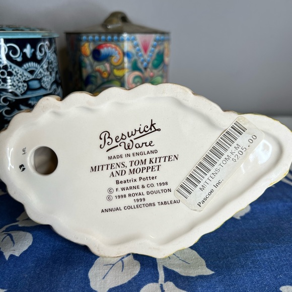 Vintage 1998 Beswick Ware Figurine Beatrix Potter Mittens, Tom Kitten & Moppet - Picture 3 of 7
